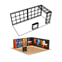 Stand d'affichage publicitaire lumineux en aluminium modulaire avec cadre LED, couleurs personnalisées, stand d'exposition pour salon professionnel