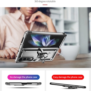ฝาครอบโทรศัพท์ป้องกันการกระแทกสำหรับ Samsung Galaxy Z <span class=keywords><strong>Fold4</strong></span>เคสโทรศัพท์แบบห่วงโลหะไฮบริด TPU สำหรับ Samsung Galaxy Z สำหรับ Samsung Galaxy Z <span class=keywords><strong>Fold4</strong></span> - Product Image 5