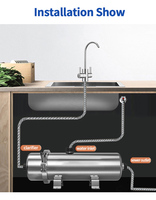 Filtre à eau UF en acier inoxydable 304 2500L/H, système d'ultrafiltration domestique et industriel avec membrane PVDF