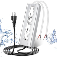 Alimentation LED à Tension Constante 200W EMC pour Bande LED, 170-264V AC vers DC 12V 24V, Étanche IP67, pour Boîtier Lumineux