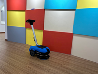 Nettoyeur de sols électrique commercial compact sans fil, autoporté, à pousser à la main, pour le nettoyage à sec et le lavage par auto-lavage