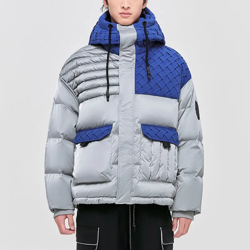 Custom Design Thick Warm Bubble Puffer Jacket Streetwear Windbreaker Winter Down Men'S Coats