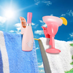 Robuste Kunststoff-Handtuchklammern in Sonderform Lustige Strandtuchhalter Wäscheklammern - Product Image 4