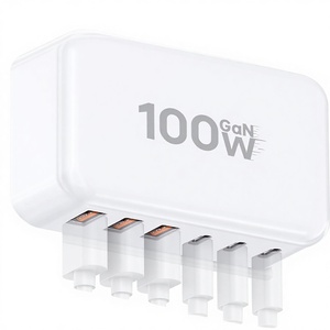 Cargador USB C Multifuncional de 2 Puertos <span class=keywords><strong>para</strong></span> Teléfono, Laptop y Tablet, Adaptador de Carga GaN de 100W, Cargador <span class=keywords><strong>para</strong></span> Cámara con Protección OVP/OCP, Estación <span class=keywords><strong>para</strong></span> Exteriores - Product Image 3