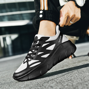 Người đàn ông của unisex ren-up lưới Sneakers Trọng lượng nhẹ thoáng khí Ngoài trời Chạy Giày đi bộ nền tảng thời trang Chiều cao tăng - Product Image 2