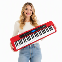 Clavier de piano numérique 61 touches sensible à la vélocité, écran LCD, 200 sons et rythmes, 80 morceaux de démonstration, multifonctionnel pour débutants