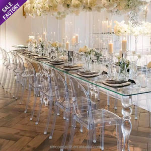 كراسي خارجية شفافة شفافة كريستالية شفافة من راتنج الأكريليك للمناسبات وحفلات الزفاف - Product Image 1