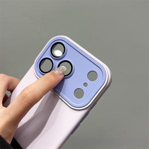 Funda para iPhone 17 Pro Max, de silicona líquida, con bloques de color, cobertura total, a prueba de golpes - Product Image 6