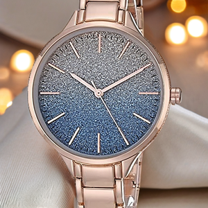 Montre bracelet élégante en quartz or rose pour femme OEM/ODM - Product Image 1