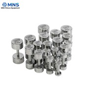 Ensemble d'haltères de musculation MNS FITNESS 2,5-100 kg, haltères à tête ronde électro-plaqués, fonte chromée