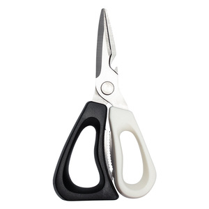 Kitchen Shears Stainless Steel Heavy Duty Chicken Bone Cutter Fish Scale Remover Multi Function Home Use Black And White - Product Image 4