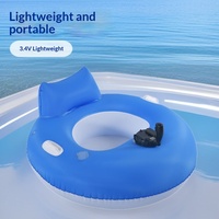 Nouveau radeau gonflable électrique en PVC avec moteur intégré, chaise longue pliante pour adultes avec dossier pour piscine extérieure