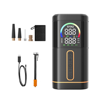 Compresseur d'air portable sans fil 150 PSI avec grand cylindre, gonfleur de pneus électrique pour voiture, pompe à air numérique ABS avec lumière LED