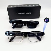 Gafas Inteligentes con Cámara, Bluetooth Inalámbrico, 8MP, Marco Metálico, Multifuncionales, con IA, Modelo L802 para Hombre