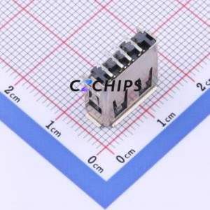 KH-AF90CB-13.6JB USB Connector Through hole Component (THT) Connector Type-A Female Sink Board 4P - Product Image 2