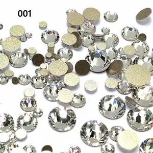 Pedras de cristal não quentes, pedras de strass para decoração de unhas, para paredes, com cristal ab nhf 2088 16 6a