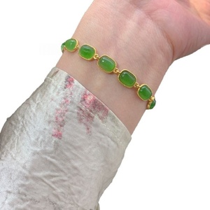 925 Tinh Khiết Bạc Charms Vòng Đeo Tay Thời Trang Đồ Trang Sức Vòng Đeo Tay Bangles Đồ Trang Trí Bất Ngọc Tự Nhiên Đá Quý Hetian Ngọc - Product Image 3