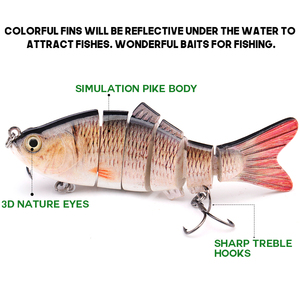 Kit de pêche combiné 3 pièces/boîte, 6 segments, Pesca, 10 cm, 17,5 g, leurre coulant réaliste, wobbler, ensemble de leurres de pêche, boîte à leurres durs, swimbait - Product Image 3