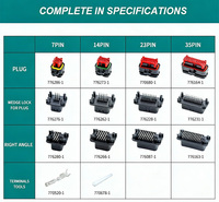 Conector ECU Impermeable de Nylon con Clasificación IP67 de 35 Pines Macho Jiefond, Enchufe PCB Automotriz 776231-1