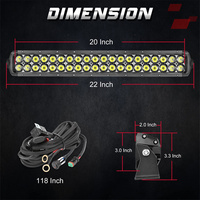 Barra Led 120W 20 pouces nouvelle lentille 3D Spot Flood Combo faisceau hors route barre de lumière LED