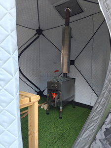Sauna portable d'extérieur en forme de cube, tente de sauna avec poêle en bois, accessoires de luxe, vente en gros - Product Image 6