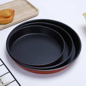 Round Non-Stick Baking Pans Carbon Steel Cake Mold Red And Black Oven Safe For Bread And Cakes - Product Image 3