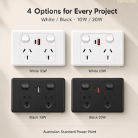 Prise murale USB standard australien et néo-zélandais 10A, double prise de courant avec interrupteur 2 voies, prise AU SDK pour la maison, l'hôtel, le bureau