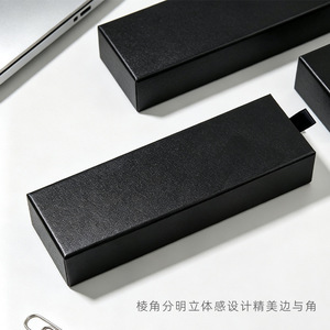 Custom <b>Pen</b> Gift <b>Box</b> Black Drawer Packaging Pull-out Design For Gel <b>Pens</b> Business Gifts Craft Use - Product Image 4