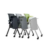 Chaise d'étudiant avec bras de tablette Chaise de conférence avec tablette d'écriture Chaise pliante avec dossier actif