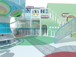 Filet de sécurité arc-en-ciel personnalisé pour cabane dans les arbres, double couche, filet d'escalade robuste, équipement de jeu souple pour aire de jeux intérieure, balançoire pour enfants - Product Image 5