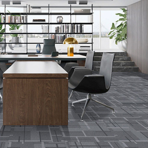 Modern Loop Pile <b>Puzzle</b> Pattern Square Carpet Tiles Interlocking Flooring with Non-Slip Backing 50x50cm for Hotel - Product Image 3