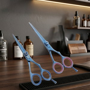 Herramienta de Belleza Profesional, Tijeras de Corte de Pelo de Acero Inoxidable 420 con Logotipo Personalizado, Recubrimiento de Color Titanio, Económicas - Product Image 2