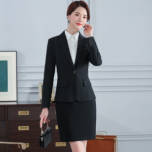 Women's Formal Suit Set Polyester Fiber Full Sleeve Anti-Wrinkle Office Lady Spring Work Clothes - Product Image 3
