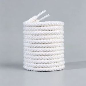 Cordão de Algodão Trançado Redondo de 7mm Impermeável para Bolsas, Roupas, Calçados e Têxteis Domésticos - Cordão Colorido de 7mm - Product Image 1