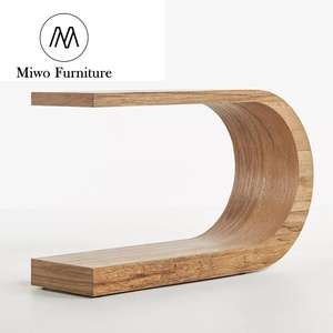 Muebles contemporáneos Hotel Creative C Type Woodnen <span class=keywords><strong>Mesa</strong></span> de control de entrada Nordic Living Room Decor Passage Porch Console Table - Product Image 2