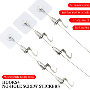 Высокое качество, художественная галерея, подвесные регулируемые Крючки для фото, крючок для крючка, легкий, крепкий крючок без гвоздей - Product Image 4