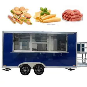 14ft Goedkope Prijs Ijs Trailer Ijs Slush Trailer Mobiele Food Trucks Hoge Kwaliteit Food Truck