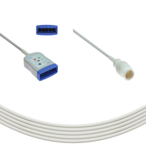 Fabriekslevering compatibel met Nihon Kohden NT3B ECG trunkkabel Omnicare CMA 5-afleidingen 12-pins 2,5 mm Aha ECG trunkkabel - Product Image 1