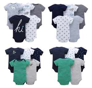 Combinaison pour bébé unisexe à manches courtes avec fermeture à boutons, 100% coton, nouvelle collection E2woo 2021, pour nouveau-nés et nourrissons, été - Product Image 2