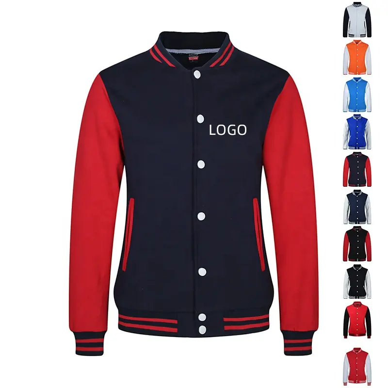 High quality fashion man sweater with customize youeself logo baseball uniform