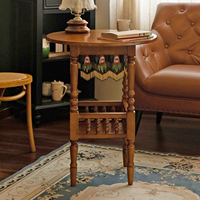 Meubles de salon personnalisés en usine, table d'appoint ronde en bois moderne, petites tables basses
