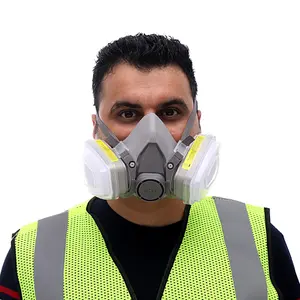 केन्द्र शासित प्रदेशों 6200 चित्रकला छिड़काव श्वासयंत्र सुरक्षा काम गैस धूल 6200 आधा चेहरा मुखौटा काजल डे गैस Meia चेहरा Respirador