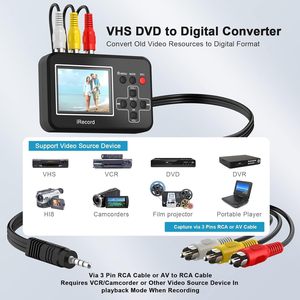 Convertisseur <span class=keywords><strong>Mini</strong></span> <span class=keywords><strong>VHS</strong></span> vers numérique, Dispositif de capture vidéo numérique VCR Hi8, Enregistrement depuis DVD, boîtier TV, caméscope, Adaptateur RCA vers USB - Product Image 4