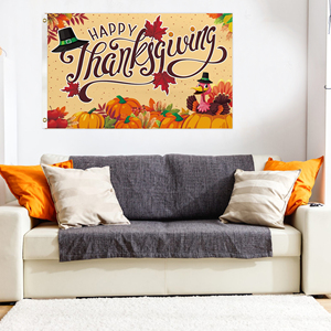 Factory Wholesale Large 3*5ft Polyester Pennant <b>Flag</b> Digital Printing Display Accessories for Thanksgiving Decoration - Product Image 1