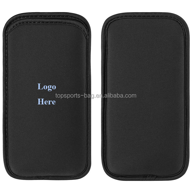 Simple Black Neoprene Cell Phone Sleeve Multifunctional Protective Phone Pouch