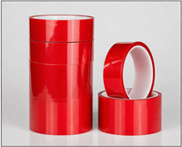 Rotes, durchscheinendes PET-Hochtemperaturband, Lötmaske, hitzebeständige Farbe für Leiterplatten, individuelle Zuschnitte, Isolierung