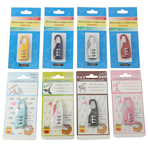 กุญแจล็อคแบบผสมผสาน ทำจากโลหะผสมสังกะสี ปรับตั้งรหัสได้ 3 ตัว สำหรับกระเป๋าเดินทาง เป้สะพายหลัง ตู้เก็บของในหอพัก และล็อคสำหรับการเดินทาง - Product Image 4