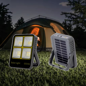 NEW IP65 Solar Powered USB Rechargeable LED Flood <b>Light</b> with Powerbank Battery Emergency Portable Camping <b>Working</b> Lamp - Product Image 3
