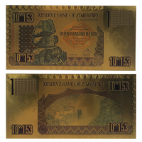 Billet de banque en or du Zimbabwe, collection de coupures de millions, milliards, trillions, vigintillions, avec numéros de série variés et designs originaux