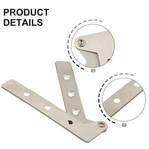 Charnières pivotantes en acier inoxydable à fermeture douce invisibles pour meubles de salon - Product Image 5